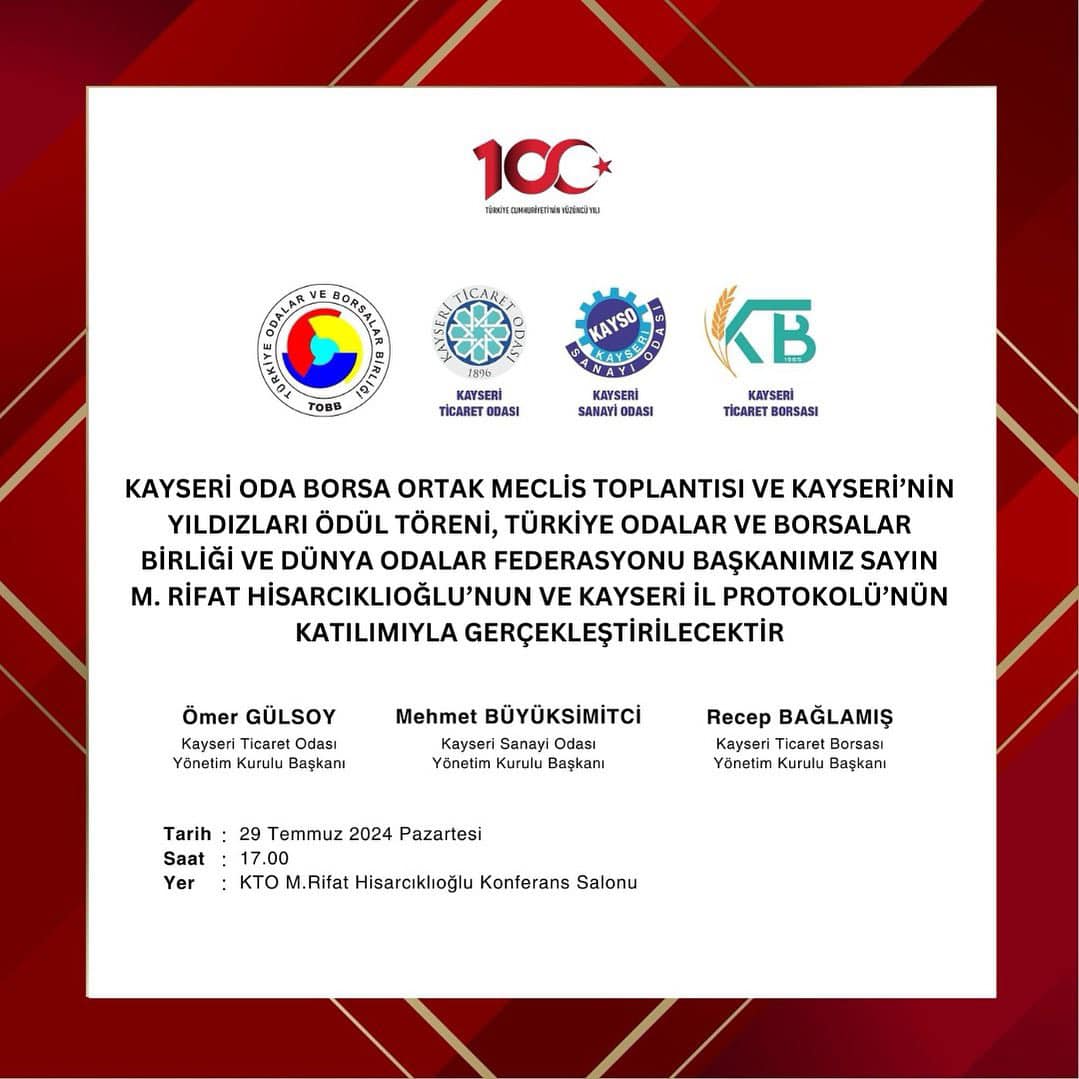 Kayseri'nin Yıldızları Ödül Töreni Kayseri'nin Yıldızları Ödül Töreni