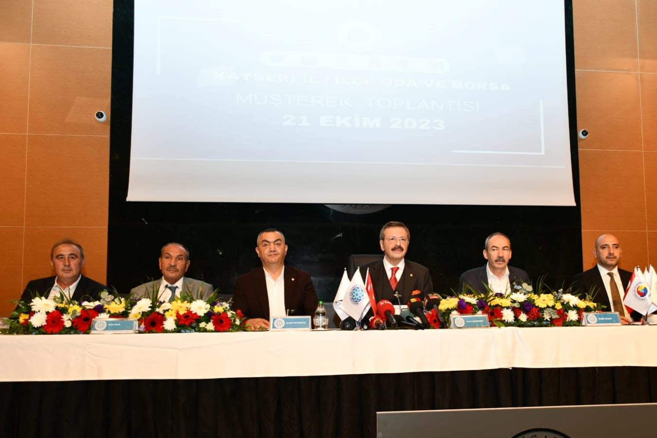 TOBB Held the Joint Chamber and Exchange Meeting in Kayseri. TOBB Held the Joint Chamber and Exchange Meeting in Kayseri.