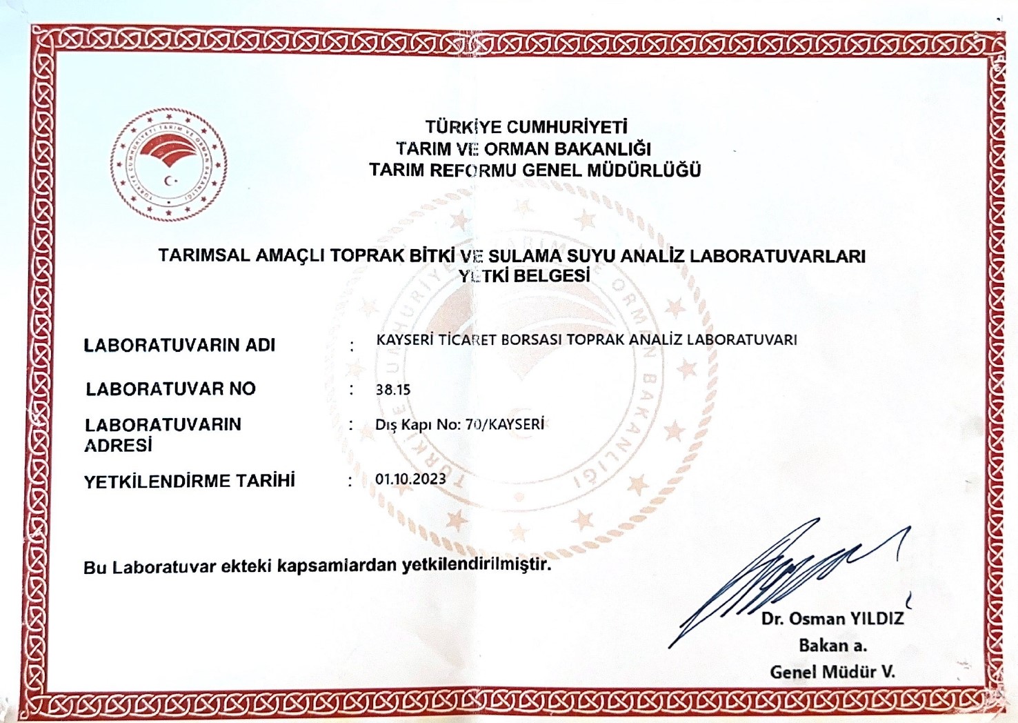 Toprak ve Sulama Suyu Analiz Laboratuvarı Toprak ve Sulama Suyu Analiz Laboratuvarı